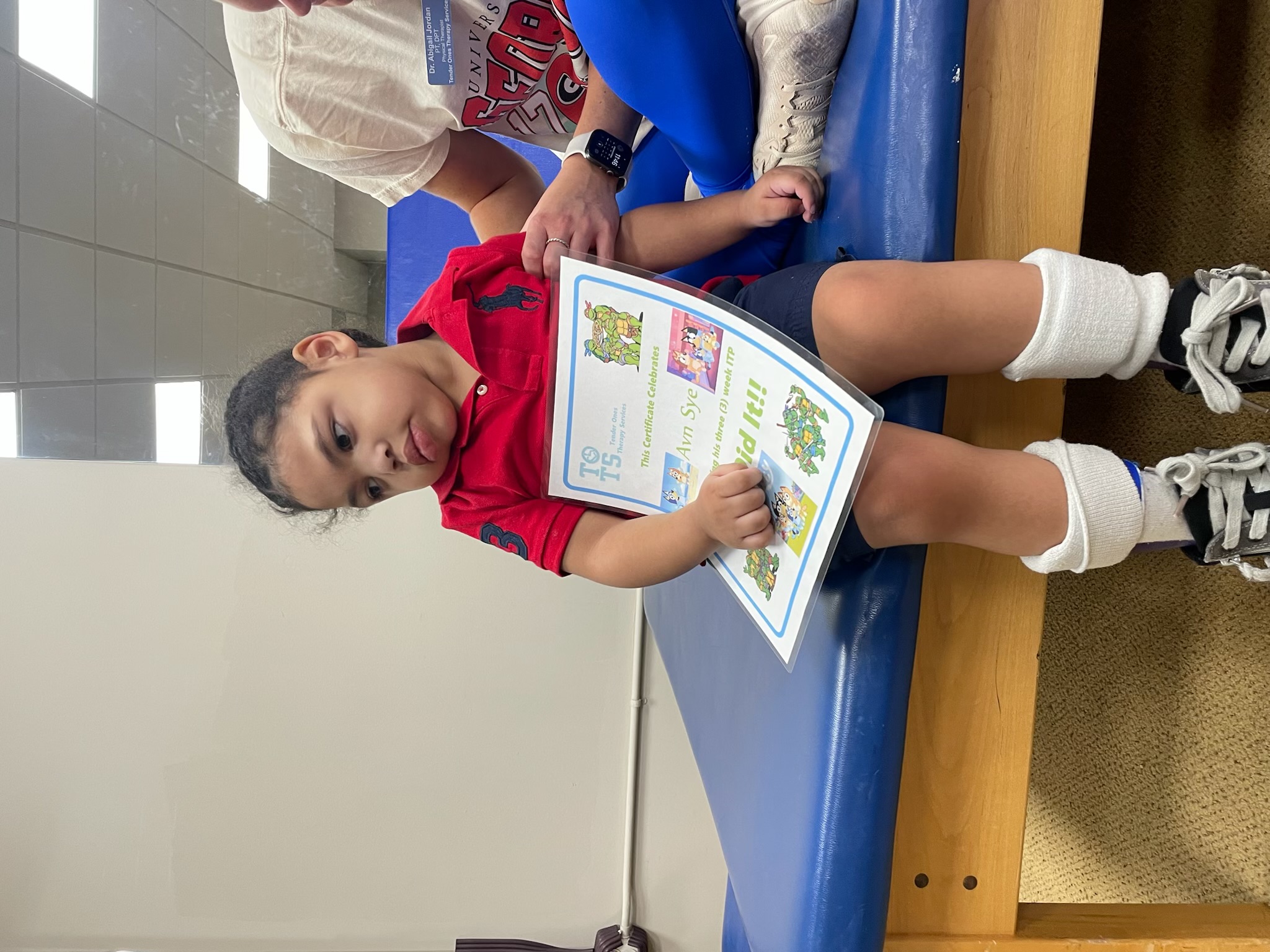 Avn with his physical therapist